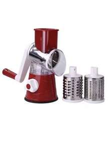 Cheese Grater, Kitchen Mandolin Vegetable Slicing Machine, With 7.62cm Replaceable Blades, Easy-To-Clean Rotary Fruit Grater Slicing Machine, Potato, Carrot, Nut Grinder