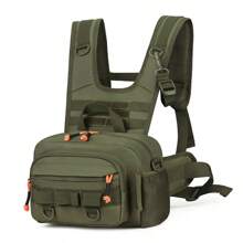 Tactical MOLLE Chest Bag With Front Pouch Outdoor Gear For Camping, Hiking, Climbing And Fishing Multipurpose Travel And Recon Kit Bag For Adventure Best Gift For Father