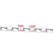 1 Meter modische Edelstahlkette in Silber, geeignet für DIY Halsketten, Armbänder, Schmuckherstellung