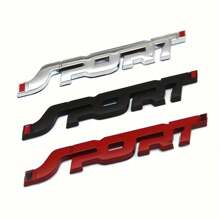 Custom Solid Metal 3D Car Stickers With Sports Logo MODIFIED In English SPORT