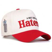 1 Stück Frauen "A Diet For The Haters" gestickte Trucker Mütze, lässiger Straßen-Stil Baseballkappe für Frühling, Herbst, Urlaub, Reisen