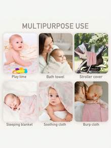 GLLQUEN BABY 6 Pack Receiving Blanket Boy, Cotton Muslin Swaddle Blankets Girl Newborn Squares Breathable & Soft Thin Baby Blankets Cloths Double Absorbent Infant Swaddling Wrap, Oeko-Tex Certificated