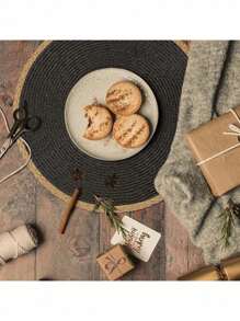 14 Inch Round Woven Placemat, 2/6 Pcs Washable Heatproof Placemats For Dining Table, Non-Slip For Indoor/Outdoor Use, Suitable For Dinner, Events, Family Gatherings, Thanksgiving, Christmas, Easter