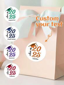 Pegatinas personalizadas de graduación 2025, pegatinas personalizadas de la clase de 2025, etiquetas de graduación 2025, etiquetas de favor de fiesta de graduación redondas, pegatinas de regalo, etiquetas de favor de fiesta de graduación, pegatinas de favor de fiesta de graduación, etiquetas de favor de fiesta de graduación personalizadas, clase de 2025 - Multicolor - Ver 7