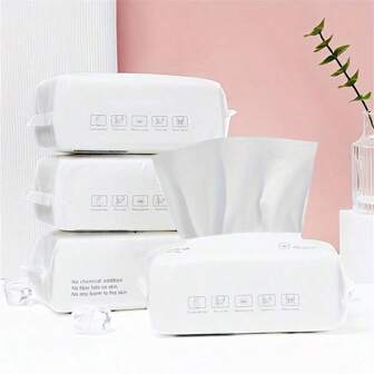 KIMHOME 50/100 pièces Mouchoirs jetables visage doux pour le lavage, essuie-tout pour le séchage. Lingettes pour le visage pour le lavage et le séchage, mouchoirs faciaux pour le nettoyage, les soins de la peau et les accessoires de démaquillage