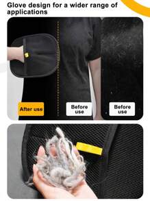 1 pieza Conjunto multifuncional de cepillo para mascotas y guante quitapelos electroestático, diseño de eliminación de fieltro bidireccional, lavable para una limpieza fácil, apto para eliminar el pelo de gatos y perros, limpiar alfombras, camas, ropa, árboles para gatos, grietas de sillas y vidrio, artículos de limpieza para mascotas, necesidades para perros y gatos, cepillo para gatos y perros