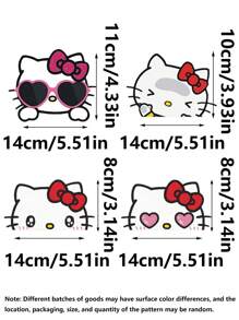 Sanrio 1Pc Hello Kittys Stickers Cartoon Cute Motorcycle Electric Car Car Rearview Mirror Personalized DIY Sticker Accessories Scratch Shield Helmet Decoration Stickers Stickers(Some Parts May Be Random)