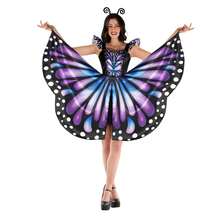 Morph Costumes Be A Showstopper In Morph's Elegant Adult Butterfly Wings Costume - Stunning Fancy Dress For Halloween & Cosplay Fun - Purple - View 2