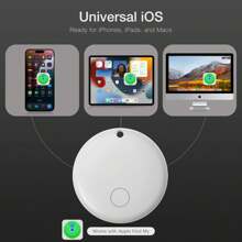 Etiquetas rastreadoras inteligentes Mini Air Tags que funcionan con Apple Find My (solo iOS), con clasificación IP67 a prueba de agua, localizador de llaves y localizador de artículos para llaves, bolsas, equipaje y talla grande (no para Android)