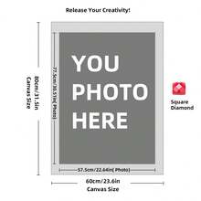 Personalized Customed Diamond Painting Kits For Adults DIY 5D Art Round/Square Full Drill Dots By Design Your Own With Photo Picture Text Multiple Sizes (8x10 Inch) Custom Painting, Adults, From Create Pictures, Customized Home Decor