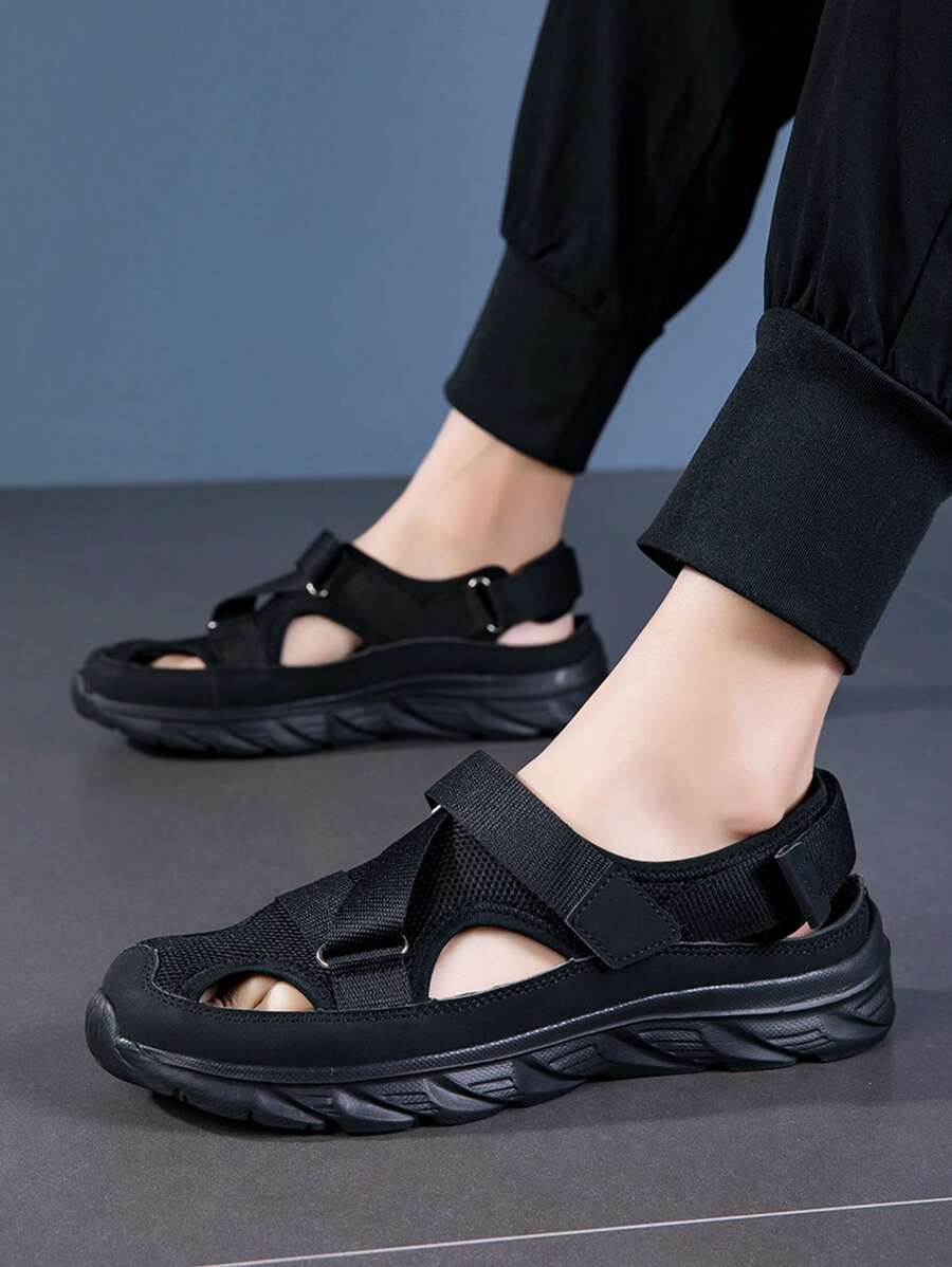 Sandálias Masculinas Casuais da Moda, Sandálias Esportivas com Biqueira Fechada, Sapatos de Praia e Caminhada Respiráveis e À Prova d'Água