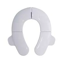 1pc Children's New White Portable Plastic Foldable Toilet Seat Cover, Infant/Toddler Toilet Training Seat, Fits Various Toilet Types, Travel Use