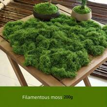 200 G Artificial Moss For Crafts, Artificial Moss For Decorating, Moss Decoration, Art Moss, Fake Moss Aesthetic Decoration Easter For Wall, Nativity Scene, Aquarium, Model Making (100 G Dark Green +