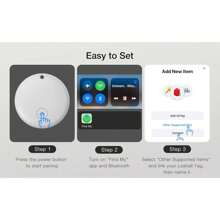 Etiquetas rastreadoras inteligentes Mini Air Tags que funcionan con Apple Find My (solo iOS), con clasificación IP67 a prueba de agua, localizador de llaves y localizador de artículos para llaves, bolsas, equipaje y talla grande (no para Android)