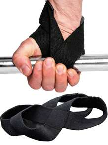 1 Pair Gym Straps Dead Lift Heavy Duty Weightlifting Wrist Wraps Men Women Figure 8 Lifting Straps For Pull Ups, Powerlifting Adjustable Non-Slip Workout Straps Strength Training Deadlifting Straps