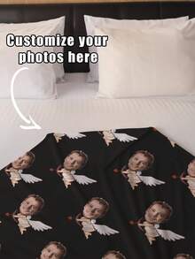 1 Personalized Photo Blanket, Customized Fleece Blanket With Family, Pet Or Couple Photo, Great Gift For Mother's Day, Father's Day, Memorabilia, Home Decor - Multicolor - View 8