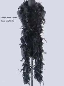 1PC Colorful Artificial Fur Boas For Women For Dancing Wedding Party Halloween,Stage Decoration Holiday Party Headwear Accessories Clothing Accessories, ,Scarf Decoration, Suitable For Birthday Party, Halloween,Horse Racing, Tea Party, New Year's Eve, Concert And Home Decor, Dance Wedding, Stage Performance, Carnival Costume And Accessories, Party Supplies,Ideal Choice For Gifts