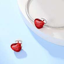 1pc Medical Series Silver Colorful Enamel Charms For 3mm Bracelet Necklace DIY Making Beads Pendant Ideal For Nurses Doctors And Medical Students On Nurses' Day Graduation Hospital - Events And As Appreciation Gifts