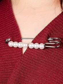 Faux Pearl Waist Pin Scarf Headscarf Clip Shawl Brooch Sweater Pin Women's Brooch - 7-bead Brooch - View 5