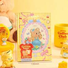 1pc Cream Bear Hardcover B6 Loose Leaf Notebook, Cute Multi-Page Portable - one-size - View 12