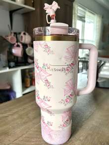 兼容斯坦利杯配件保护性闪亮硅胶靴套，兼容 20-40 盎司的玻璃杯和 12 盎司-24 盎司的瓶子，闪光减少凹痕套筒盖适用于更多瓶子/玻璃杯底部 2.83-2.95 英寸 - 彩色 - 查看 9