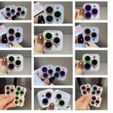 [Smart Photochromic]Compatible With IPhone Lens Cover For 16 Pro Max/15 Pro Max/14 Plus Glow Camera Lens Protector | 9H Military-Grade Anti-Explosion Tempered Glass | Night Shooting Internet Celebrity Magic Tool/Tik | Anti-Scratch Anti-Fingerprint Anti-Fall Three-In-One Gift For Birthday, Family, Friends Lens Protector, Phone Accessories