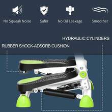 2025 Hottt New Arrivals-HOMCOM Twister Stepper, Step Machine Aerobic Exercise Workout Machine  Adjustable Ristance, LCD Screen & Handlebars-White - Bildfarbe - View 3