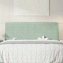 1pc, Jacquard Velvet Bed Head CoverElastic Dustproof HeadboardProtector,The Fabric Is Elastic And Suitable For Headboard Heights Of 60-70 Cm,Soft & Skin-Friendly,Bedroom Accessory - Green - View 7