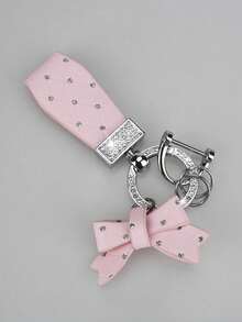 1pc Premium Crystal Butterfly Keychain, Elegant Girl Car Key Fob Pendant