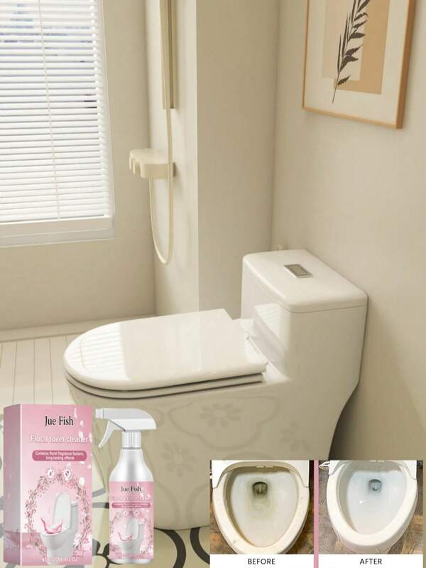 1pc 120ml Floral Scented Toilet Cleaner, Suitable For Bathroom Toilet Stain Cleaning, Household Fragrant Toilet Cleaner
