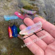 Naturalne kryształy kwarcu Aura Clear Quartz - luźne kryształy, mieszane kolory, materiał do samodzielnego wykończenia, idealne do dekoracji akwarium i doniczek, przedmioty kolekcjonerskie z kryształów, prezent na Dzień Matki, Boże Narodzenie, Święto Dziękczynienia.