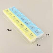Boîte organisatrice de pilules pour 7 jours, 14 compartiments, boîte de rangement en plastique pour médicaments/suppléments du matin et du soir