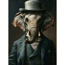 1pc/3PCS Wall Arts Posters Modern Animals Portrait Animal Set Zebra Jaguar Gentleman Chimpanzee Poster Printing Wall Art Picture Canvas Painting Room Home Decoration, Canvas Art, High Quality, Without Frame/With Frame ,Wall Art With Frame - Multicolor - View 25