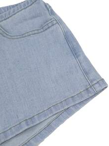 Pantalones cortos vaqueros azules de talle bajo para mujer en verano, shorts vaqueros para mujer - Azul - Ver 10