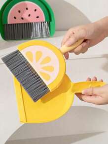 Home Mini Tabletop Broom And Dustpan Set, (1 Brush + 1 Dustpan), Can Be Used For Kitchen, Bathroom, Home, Desktop Computer Window Seaming CleaningDustpan And Broom SetMulti-Functional Plastic Handle Cleaning Brush Kit For Desktop, Keyboard And Small Crevats, Seamless Cleaning And Easy To Use