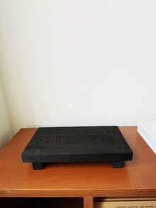 1pc Square Wooden Tray, Decorative Bathroom Organizer Wooden Storage Rack