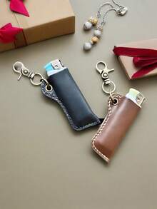 Lighter Case,New Gift Item, Cigarette Case With Lighter Built-In,Lighter Case,Lighter Box, Dual-Size Custom Lighter Box, Made Of PU/Plastic Dual Materials, Available In Multiple Colors, Laser Engraved Exclusive Text, Giving It A Unique Commemorative Attribute,