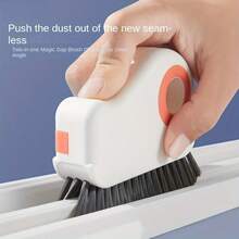 1 件装二合一窗轨清洁刷，可拆卸门窗台刷，玻璃角清洁器，塑料非电动窗台缝隙清洁器 - 彩色 - 查看 1