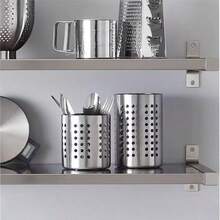 Stainless Steel Cutlery Organizer Holder, Kitchen Utensil Drainer, Chopsticks & Cutlery Storage Rack - Silver - View 5