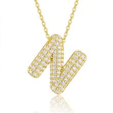 Single Letter Golden Elegant Pendant, Women Jewelry, Necklace, Bracelet DIY, Accessories For Women, Mother's Day, Teacher's Gift, Daily & Festival Wear
