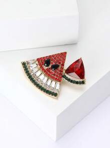 Fashionable Watermelon Brooch For Women Fruit Pin Suitable For Wearing With Dress, Suit, Hat, Shoes, Flower Scarf Banquet, Wedding, Summer Vacation, Jewelry