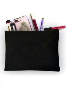 1/2 pezzi Borsa shopping tela con stampa lettere iniziali dalla A alla Z, con borsa portaoggetti cosmetici inclusa, borsa personalizzata, grande capacità, adatto per matrimoni, compleanni, spiaggia, vacanze, scuola, ottimo regalo per donne, mamme, insegnanti, amiche, damigelle d'onore, studenti, borsa grande. Borsa casual capiente e portatile, adatta per lo shopping multifunzionale