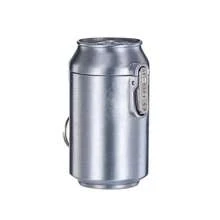 1 pieza Cenicero con forma de lata de refresco, cenicero mini portátil a prueba de viento, construcción de aleación de zinc, apto para accesorios de fumar en interiores y exteriores