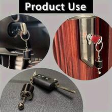 [Mini Alloy Gear Shift Keychain] Alloy Gearbox Keychain - Non-Braided Fashion Gear Shift Stick Keyring Car Accessory - Mini Auto Part Model Keychain (Black) - Multicolor - View 4