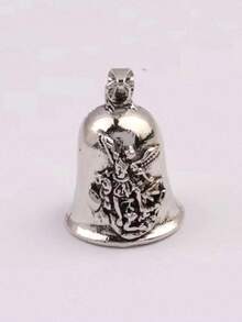 1pc/2pcs Motorcycle Bell, Biker Luck Bell, Praying Hands With Rosary And Holy Cross, Steel Color, Steel Material, Frame Mount - Multicolor - View 20