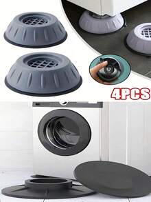 4pcs Anti-Vibration Anti-Walk Washing Machine Pads, Rubber Feet Pads To Prevent Washing Machine And Dryer From Walking, Waterproof And Noise Reduction, Universal Fit