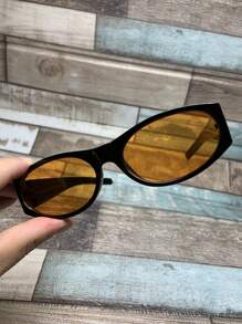 1 Stück Damen Vintage Lässig Katzenaugen Kleinrahmen Schwarze Modebrillen, geeignet für tägliche Unternehmungen, Sommer, Strand, Straßenmode für Sommerurlaub am Strand, Outdoor, Reisen