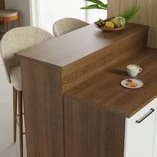 Kitchen Island With Madesa Agata 120 Countertop And Counter In Brown And White - Brown and White - View 6