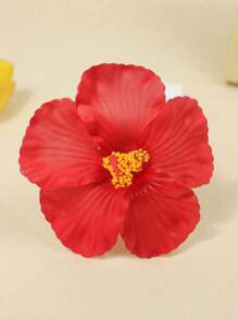 1-3 buc/set accesorii pentru agrafe de păr cu flori de hibiscus pentru întoarcerea la școală, ornament simplu și casual pentru plajă, agrafă de păr florală din rășină dulce, la modă, agrafă de păr pentru plajă, gheară de păr cu hibiscus alb, potrivită pentru naveta, vacanță, călătorie, decorarea ținutelor de plajă