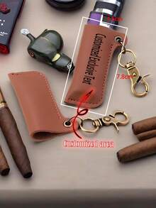 Lighter Case,New Gift Item, Cigarette Case With Lighter Built-In,Lighter Case,Lighter Box, Dual-Size Custom Lighter Box, Made Of PU/Plastic Dual Materials, Available In Multiple Colors, Laser Engraved Exclusive Text, Giving It A Unique Commemorative Attribute,